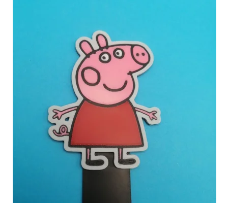 Peppa Pig 3D printed multi-coloured bookmark