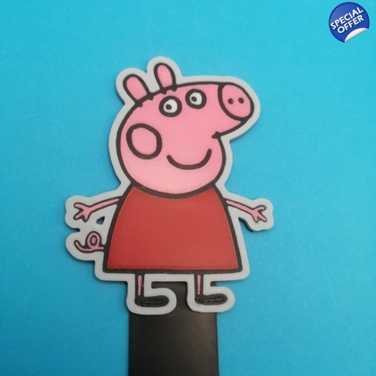Peppa Pig 3D printed multi-coloured bookmark Peppa Pig 3D printed multi-coloured bookmark