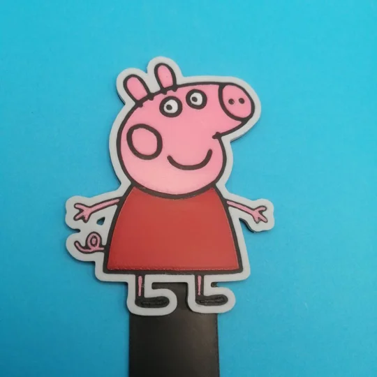 Peppa Pig 3D printed multi-coloured bookmark