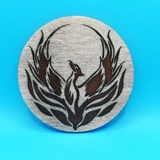 Phoenix laser engraved drinks coaster
