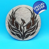 Phoenix laser engraved drinks coaster