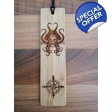 Pirate laser engraved bookmark