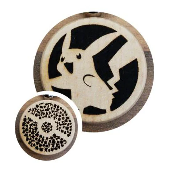 Pokémon laser engraved keyring -Pikachu -Pokéball