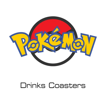 Pokémon drinks coasters