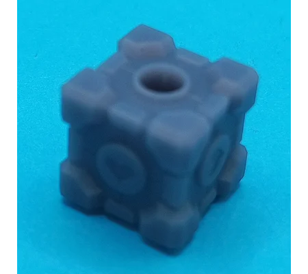 Portal Companion Cube bead