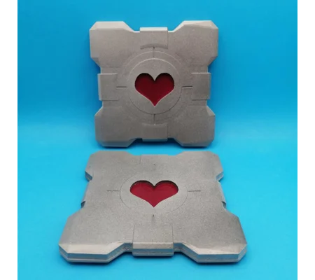 Portal Companion Cube - Resin 3D Printed Drinks Coaster - Set of 2