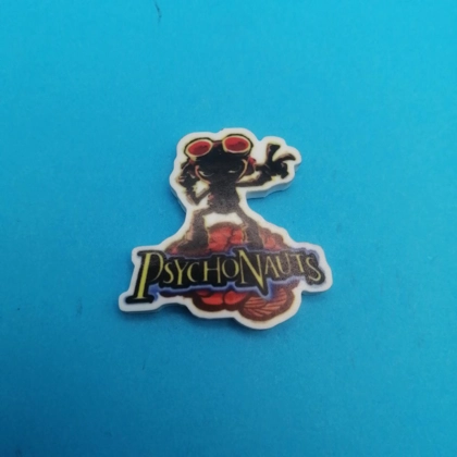 Psychonauts box art logo pin badge Psychonauts box art logo pin badge