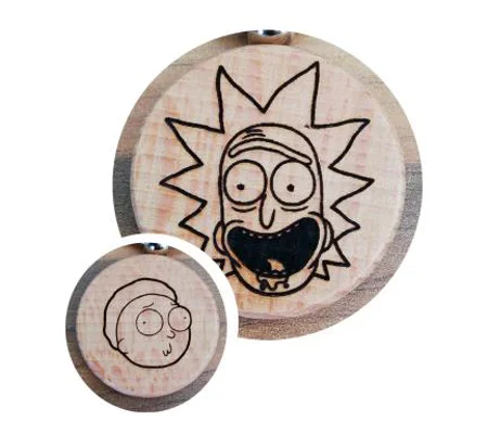 Rick and Morty laser engraved keyring