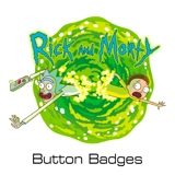 Rick and Morty button badges