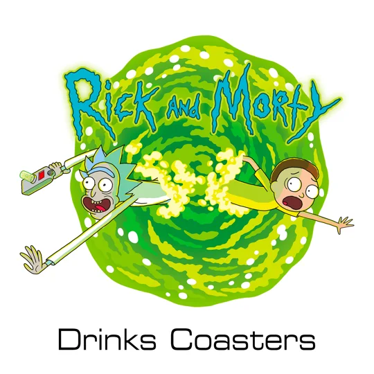 Rick and Morty drinks coasters