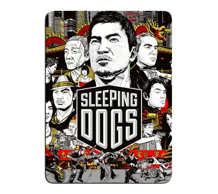 Sleeping Dogs Glitter Full Magnetic Back Magnet