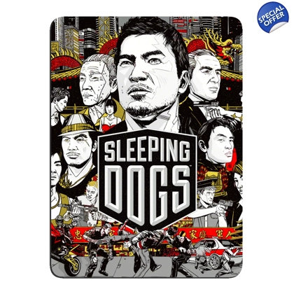 Sleeping Dogs Glitter Full Magnetic Back Magnet