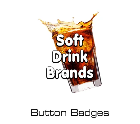 Soft Drink Brands button badges