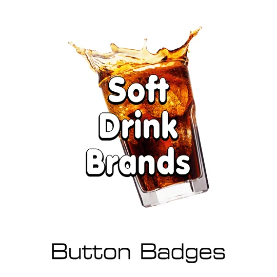 Soft Drink Brands button badges