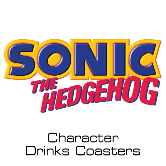 Sonic the Hedgehog character drinks coasters