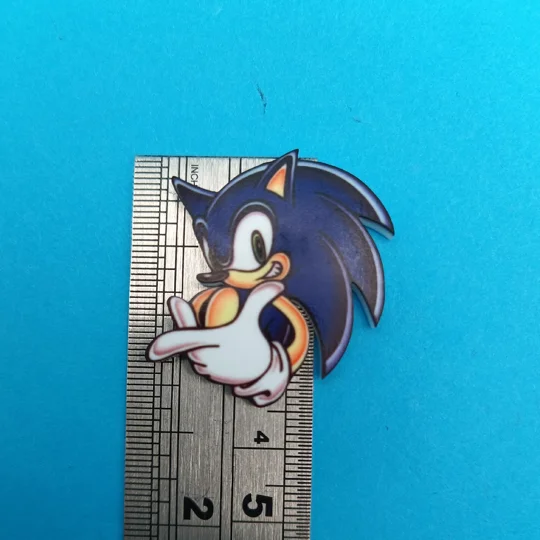 Sonic the Hedgehog - Sonic head pin badge - 35mm version