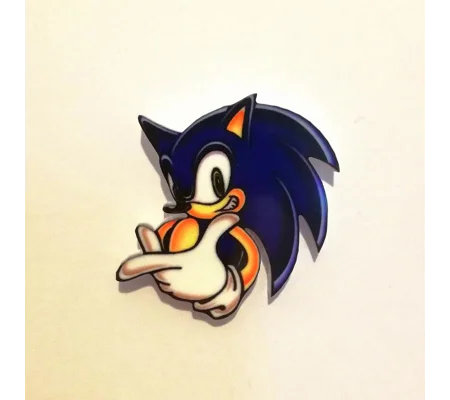 Sonic the Hedgehog - Sonic head pin badge