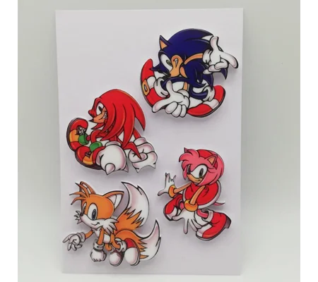 Sonic the Hedgehog 4-piece pin badge set - Sonic Adventure