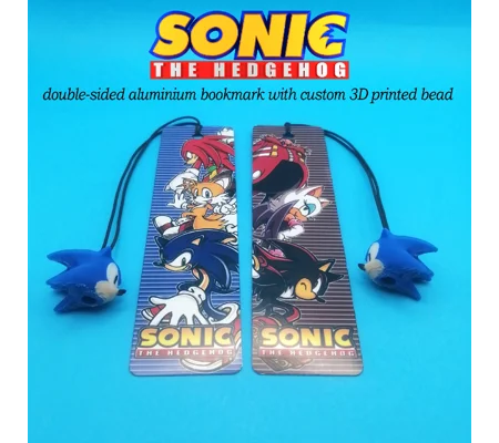 Sonic the Hedgehog aluminium bookmark