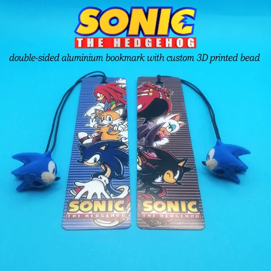 Sonic the Hedgehog aluminium bookmark