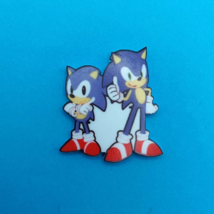 Sonic the Hedgehog - Classic and Modern Sonic's pin badge