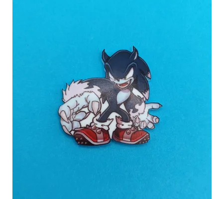 Sonic the Hedgehog - Sonic the Werehog pin badge - Sonic Unleashed