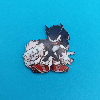 Sonic the Hedgehog - Sonic the Werehog pin badge - Sonic Unleashed Sonic the Hedgehog - Sonic the Werehog pin badge - Sonic Unleashed