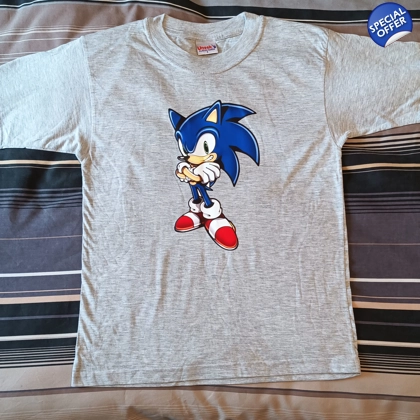 Sonic the Hedgehog - Sonic T-shirt - Grey - Small Adult Sonic the Hedgehog - Sonic T-shirt - Grey - Small Adult