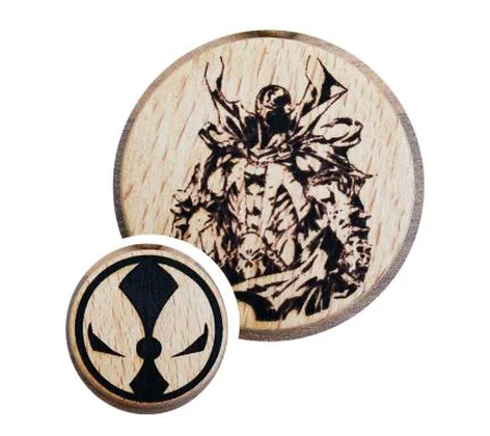 Spawn laser engraved keyring