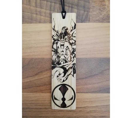 Spawn laser engraved bookmark