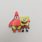 Spongebob and Patrick pin badge
