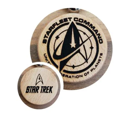 Star Trek laser engraved keyring