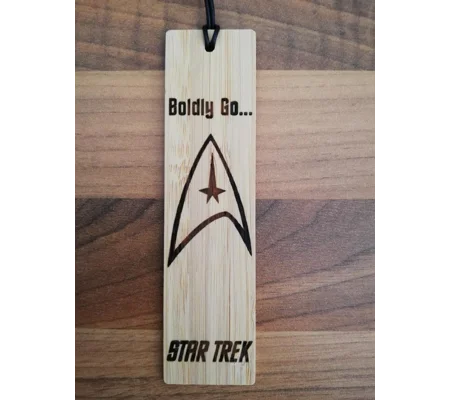 Star Trek - Boldly Go laser engraved bookmark