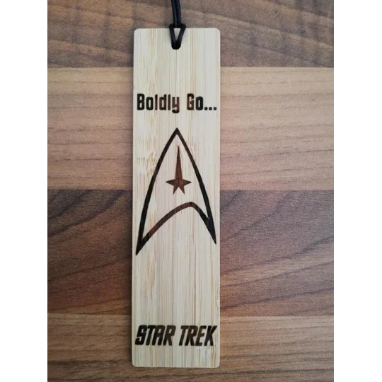 Star Trek - Boldly Go laser engraved bookmark