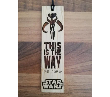 Star Wars - The Mandalorian - This is the Way laser engraved bookmark