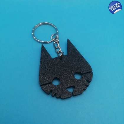 Stray 3D printed keyring - Black Stray 3D printed keyring - Black