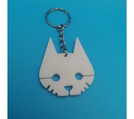 Stray 3D printed keyring - White