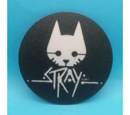 Stray 3D printed round drinks coaster -minor defects