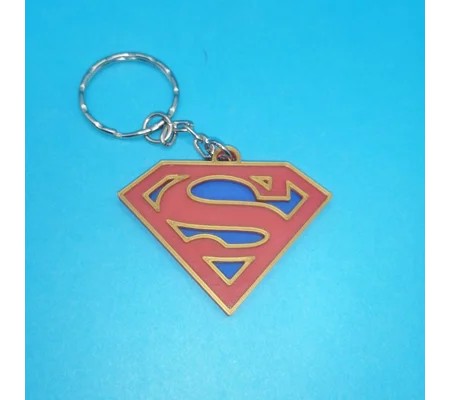 Superman logo 3D Printed Keyring