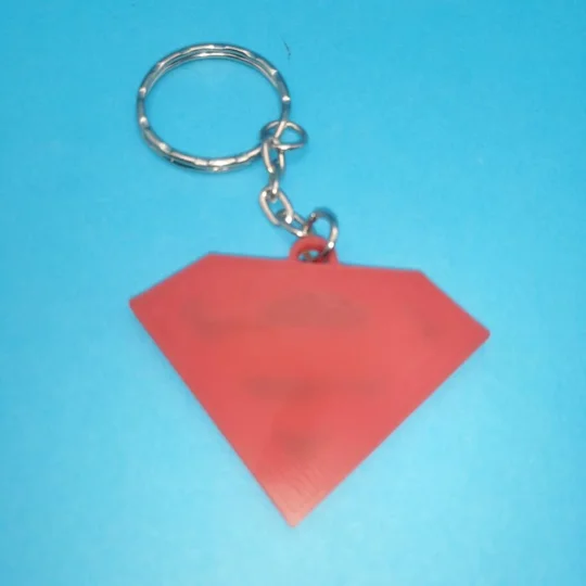 Superman logo 3D Printed Keyring