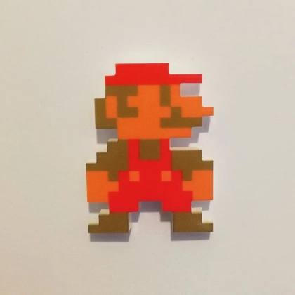 Super Mario Bros Classic pin badge - Retro NES 8-bit style