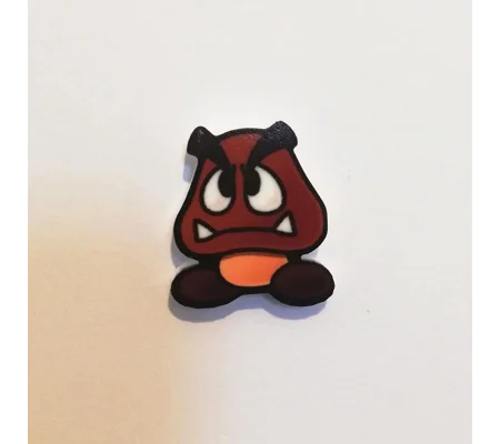 Paper Mario - Goomba pin badge