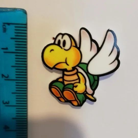 Paper Mario - Winged Koopa Troopa pin badge - Super Mario