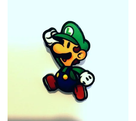 Paper Mario pin badge - Luigi - Super Mario Bros.