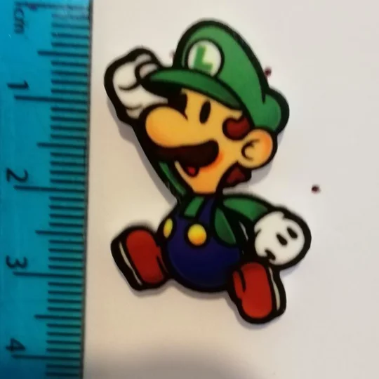 Paper Mario pin badge - Luigi - Super Mario Bros.