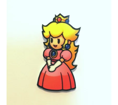 Paper Mario pin badge - Princess Peach - Super Mario Bros.