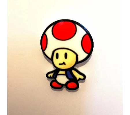 Paper Mario - Toad pin badge - Super Mario