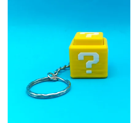 Super Mario Question Block Fidget Clicker Keyring