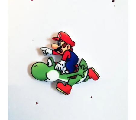 Super Mario Riding Yoshi pin badge
