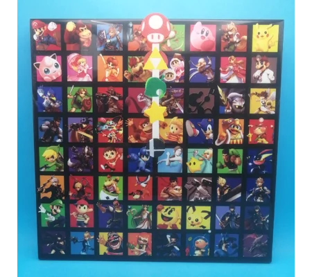 Super Smash Bros - Character Roaster Ceramic Tile Wall Clock